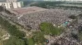 It is estimated that more than ten million people are participating as Bangladesh bids farewell to the country's leader. A large crowd gathered outside