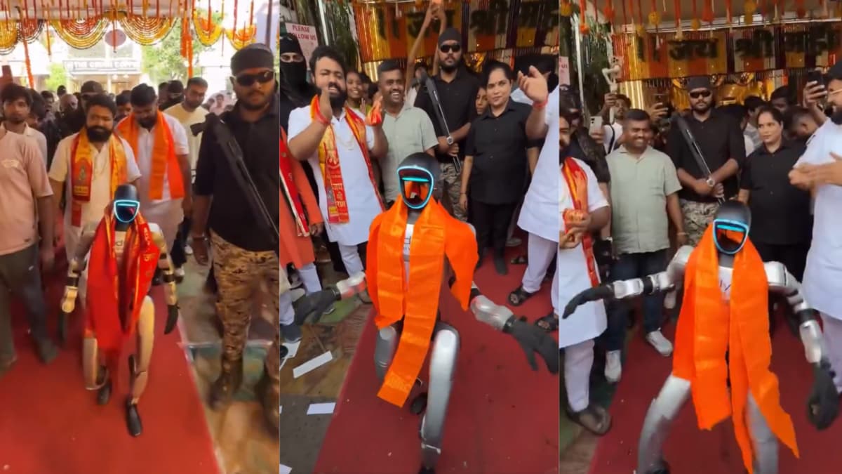Humanoid Robot Impresses With Its Dance Moves At Ujjain’s Sandwich Shop Opening