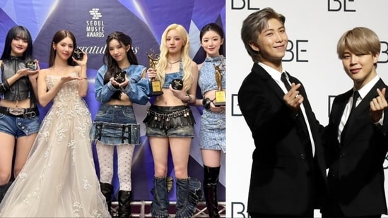 i-dle also won Bonsangs (Main Awards) along with TOMORROW X TOGETHER. BTS Namjoon won the R&B/Hip Hop Award, and Jimin was honoured with the Korean Wave Award. BTS, BLACKPINK, and TXT, among others, won several awards at the 34th Seoul Music Awards, which took place in South Korea. i-dle won the Daesang (Grand Prize) award, which made them the first female artist since Girls’ Generation in 2010 to win a Daesang at the Seoul Music Awards, as per Soompi. This marked I-DLE’s first-ever Daesang at the Seoul Music Awards. (Also Read | Suga apologises to BTS ARMY in 1st post as he completes his social work, talks about feeling ‘need to take a step back')