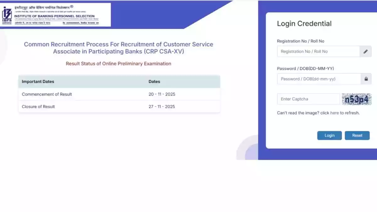 IBPS Clerk Prelims Result 2025 Declared