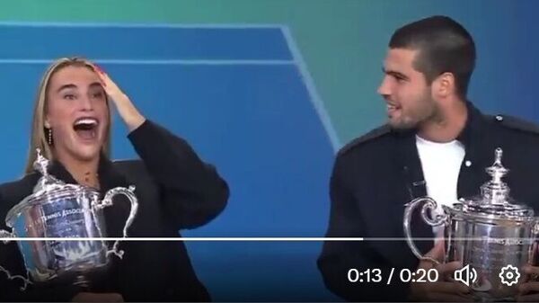 In a moment of embarrassment, Aryna Sabalenka accidentally called Carlos Alcaraz as 'Jannik Sinner' on live television on Sunday, the video of which went viral on social media. The incident happened during an interview for 'Today' in the morning, after both Sabalenka and Alcaraz clinched their respective women's and men's singles titles at US Open.