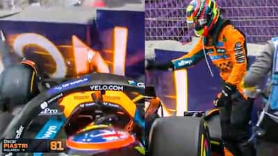 In an absolute shocker, world championship leader Oscar Piastri's Azerbaijan Grand Prix ended in heartbreak on Sunday after the Australian crashed out on the opening lap, bringing an abrupt end to his remarkable run of 34 consecutive points finishes. The McLaren driver was left stranded on the grid after a false start, dropping to the back of the field. Attempting to recover, Piastri lost control at Turn Five and locked up heading into Turn Six, slamming into the wall.