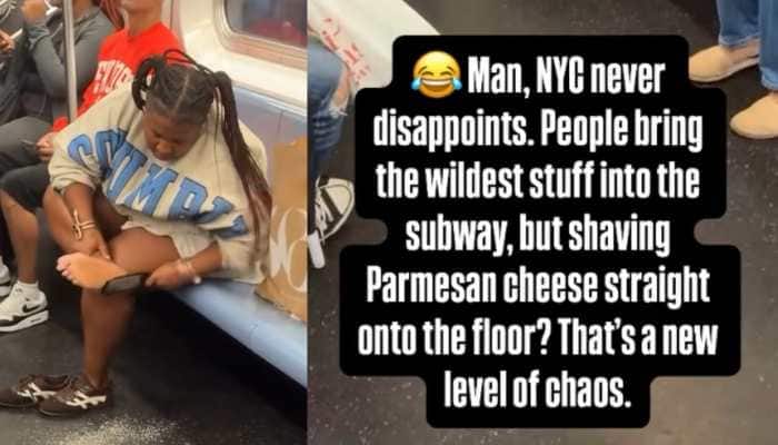In an amusing viral clip that's going viral, a woman was seen calmly filing the sole of her foot while sitting inside the train, with dead skin falling directly onto the floor Public spaces like buses and trains depend on people to keep them clean, but not everyone follows basic etiquette. The New York City subway has often made headlines for unusual passenger behaviour, and a recent video has shocked viewers even more.