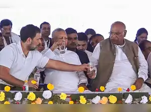 In Sasaram, Bihar, Rahul Gandhi's courteous gesture of offering water to Mallikarjun Kharge and Lalu Prasad during the 'Voter Adhikar Yatra' launch garnered praise. The video of Gandhi's act went viral, showcasing his respect for the senior leaders amidst the sweltering heat. Despite being the star attraction, he spoke before Kharge and Prasad.