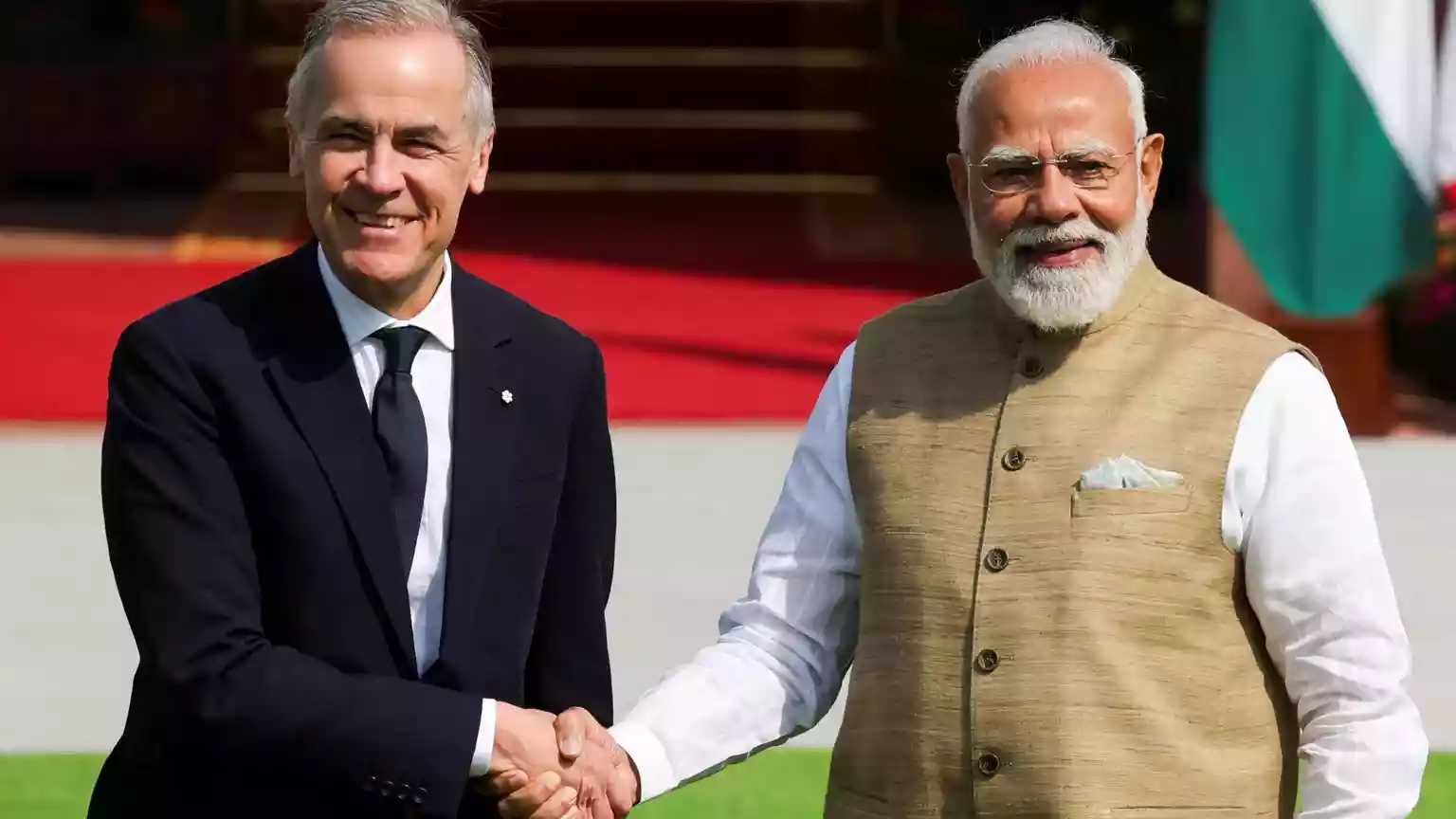 India and Canada have announced a host of agreements, including a 10-year nuclear energy deal, after their prime ministers met in Delhi to reset ties that