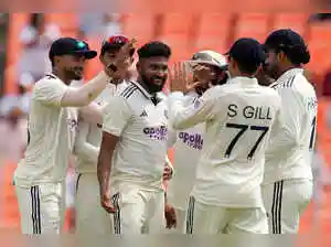 India asserted dominance on day one of their home Test against West Indies, bowling them out for a paltry 162. Mohammed Siraj was the star performer, claiming 4/40 with his effective wobble seam delivery. In reply, India reached 121/2 at stumps, with KL Rahul unbeaten on 53, trailing by just 41 runs.