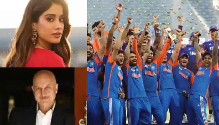India defeats Pakistan to win the Asia Cup, sparking celebrations from Bollywood celebrities across social media. Mumbai: After the historic win of India at the Asia Cup final on Sunday, the Bollywood celebrities, including Mammootty, Anupam Kher, Varun Dhawan, Janhvi Kapoor, and others, congratulated the Indian cricket team on their social media platforms.