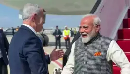 <strong>PM Modi in Israel: </strong>Upon arrival at Ben Gurion Airport, Prime Minister Narendra Modi was accorded a Guard of Honour