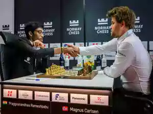 R. Praggnanandhaa achieved a significant victory against Magnus Carlsen in the Norway Chess tournament. The classical game was dramatic