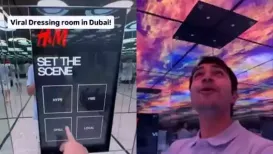 An Indian YouTuber has grabbed attention online after sharing a glimpse of an unusually high tech trial room inside a store in Dubai. The short clip