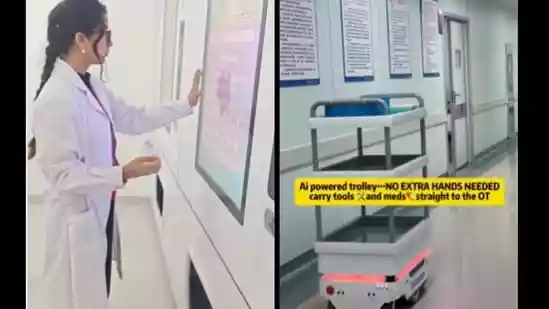 An Indian woman has gone viral after sharing a behind-the-scenes look at what she described as a “futuristic hospital” in China