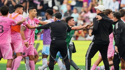 Inter Miami's star Luis Suarez received a three-game suspension from Major League Soccer on Monday for a spitting incident following Miami's loss to Seattle in the Leagues Cup final. Three days earlier, the Leagues Cup had imposed a six-match ban on Suarez for spitting at a Sounders official after a fracas following Seattle's 3-0 victory. MLS then sanctioned Suarez for league matches.