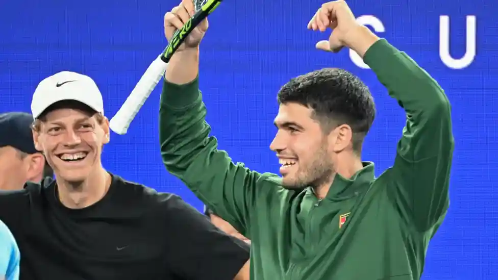 The past eight Grand Slam titles have been shared between Carlos Alcaraz and Jannik Sinner.</b> They have contested the past three finals