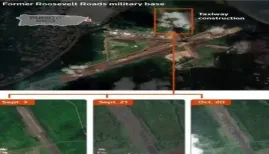 The United States is reactivating the Roosevelt Roads Naval Base in Puerto Rico. Satellite images show runways being cleared, and nearby civilian airports are