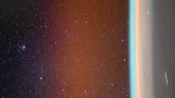 The International Space Station recently shared a beautiful image that displays the vibrant colours of Earth's atmosphere as seen from space