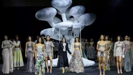 “I’ve seen a lot of black and white during my childhood. It’s ironic my label is known for its vibrant colours,” Aisha Rao says with a laugh