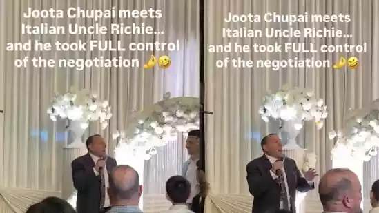 A lively mix of cultures and humour lit up a recent wedding in Chicago when an Italian man turned a traditional joota chupai moment into a full-blown live