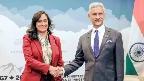 External Affairs Minister S. Jaishankar on Tuesday met with his Canadian counterpart, Anita Anand, at the G7 Foreign Ministers' Meeting in Niagara, Canada