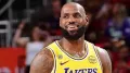 LeBron James made a three-pointer to force overtime before the Los Angeles Lakers moved to the brink of a series victory in the NBA play-offs