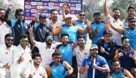 Jammu & Kashmir clinched their maiden Ranji Trophy title after securing a decisive first-innings lead and forcing a draw against eight-time champions Karnataka