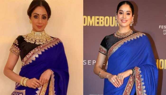 Janhvi Kapoor News: Directed by Neeraj Ghaywan, 'Homebound' has been selected as India's official entry for the 2026 Oscars. Mumbai: Janhvi Kapoor surprised her fans on Monday as she attended the special screening of her upcoming <strong>film 'Homebound' in a stunning navy blue saree</strong> once worn by her late mother, legendary actress Sridevi.