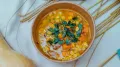 Warm up January's chilly evenings with a bowl of sweet corn soup that makes for a cosy dinner that comes together in just 20 minutes
