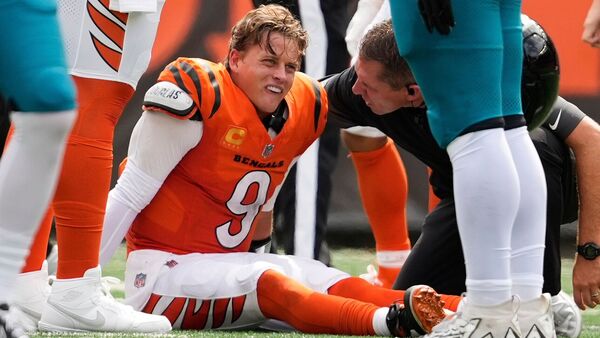 Joe Burrow, Cincinnati Bengals quarterback suffered a concerning left toe injury during the first half of Sunday's matchup against the Jacksonville Jaguars, leaving his return to the game questionable. Here are all the details. <h4>Details about the injury</h4>The incident took place during a critical moment in the game, with Cincinnati trailing 14-7. The injury occurred in the second quarter when Burrow was sacked by Jaguars defender Arik Armstead, causing him to go down awkwardly. The Bengals' training staff quickly attended to him on the field, and while Burrow initially attempted to walk off unaided, he was visibly limping and required assistance from a trainer to reach the locker room.