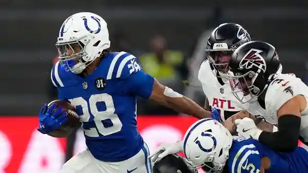 Jonathan Taylor delivered a historic performance to guide the Indianapolis Colts to a 31-25 overtime victory over the Atlanta Falcons at Olympic Stadium on