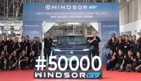 <strong>MG Windsor EV: </strong>JSW MG Motor India today announced that the MG Windsor has crossed the 50,000 sales milestone in just over a year
