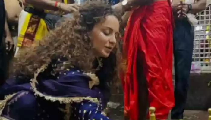 Kangana Ranaut Visits Girishneshwar Jyotirlinga