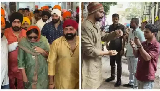 Several Bollywood celebrities, including Kareena Kapoor Khan with her sons Taimur and Jehangir, and the couple Neha Dhupia and Angad Bedi