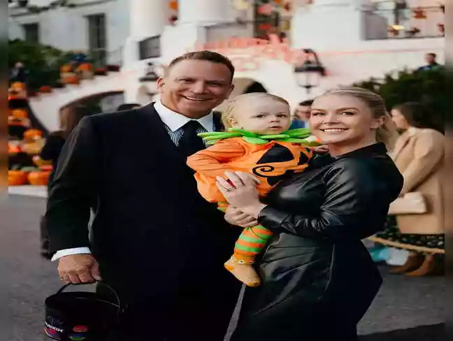White House Press Secretary Karoline Leavitt is facing online accusations of airbrushing her husband, Nicholas Riccio, in Halloween photos