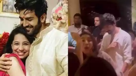 Bollywood actor Kartik Aaryan and his entire family are currently busy with his sister Dr Kritika Tiwari's wedding festivities. Several videos from Kritika's