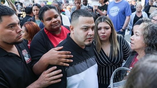 Kilmar Abrego Garcia surrendered to U.S. immigration authorities in Baltimore Monday and faces possible efforts by the Trump administration to deport him immediately. The 30-year-old Maryland construction worker and Salvadoran national spoke at a rally before he turned himself in.
