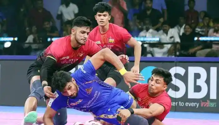 Led by another Super 10 for Alireza Mirzaian, and a High Five for Sanjay Dhull, it was a clash that could have gone either way before the season 6 winners secured the win. The Bengaluru Bulls earned a hard-fought 33-29 victory over the Tamil Thalaivas in a Pro Kabaddi League (PKL) 2025 match at the SDAT Multi Purpose Indoor Stadium in Chennai on Sunday.Led by another Super 10 for Alireza Mirzaian, and a High Five for Sanjay Dhull, it was a clash that could have gone either way before the season 6 winners secured the win.The Bengaluru Bulls earned a hard-fought 33-29 victory over the Tamil Thalaivas in a Pro Kabaddi League (PKL) 2025 match at the SDAT Multi Purpose Indoor Stadium in Chennai on Sunday. Led by another Super 10 for Alireza Mirzaian, and a High Five for Sanjay Dhull, it was a clash that could have gone either way before the season 6 winners secured the win. It was also a milestone moment for Arjun, who completed 1300 points in the PKL. The Bulls began the contest on the front foot, with Alireza Mirzaian looking sharp in attack and Yogesh holding steady in defence. Their intent was clear as they pushed the Thalaivas onto the backfoot in the opening exchanges, forcing errors and capitalising on them to stay ahead on the scoreboard. 