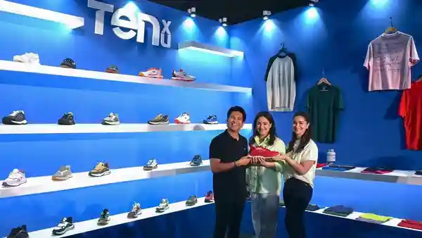 Legendary Sachin Tendulkar launched his sports athleisure brand 'Ten X You' on Friday with an aim to transform India from a sports-loving nation to sports-playing nation. The launch event, which was held at Mehboob Studio in Bandra, had his wife Anjali and daughter Sara in attendance along with former India cricketers Pravim Amre and current Board of Control for Cricket in India (BCCI) chief selector Ajit Agarkar.Legendary Sachin Tendulkar launched his sports athleisure brand 'Ten X You' on Friday with an aim to transform India from a sports-loving nation to sports-playing nation. The launch event, which was held at Mehboob Studio in Bandra, had his wife Anjali and daughter Sara in attendance along with former India cricketers Pravim Amre and current Board of Control for Cricket in India (BCCI) chief selector Ajit Agarkar.Aimed at multiplying the sporting spirit within each individual, Tendulkar's new brand brings together performance, purpose and accessibility under one label. The brand mainly focusses on sports shoes but they do have a wide range of products under the label. “Really excited today to have launched our brand TenXYou,” Sachin told reporters.
