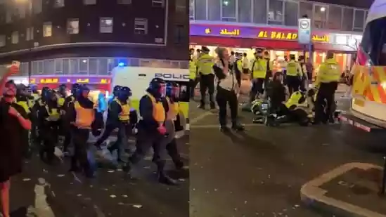London descends into chaos after Morocco's WC exit as fans clash with police