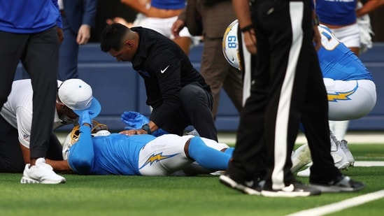 Los Angeles Chargers quarterback Quentin Johnston took a nasty blindsight hit in the game against the Los Angeles Rams in in Inglewood, California on Saturday. The injury appeared to be severe as Johnston was carted off the field. However, he seemed okay later and spoke to the doctors on the touchline, reporters covering the game said.
