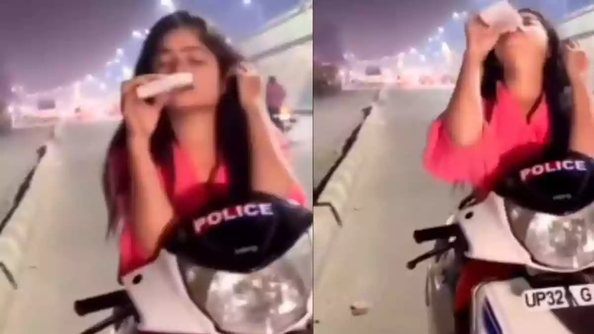 An incident linked to Lucknow has drawn widespread attention online after visuals showed a woman behaving irresponsibly on a public road
