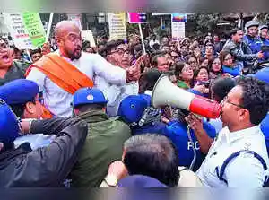 Booth Level Officers protested outside the West Bengal Chief Electoral Officer's office. They raised concerns about mounting pressure and changes to the BLO