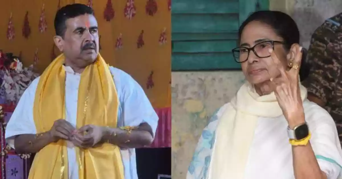 Mamata Banerjee leads BJP’s Suvendu Adhikari in Bhabanipur