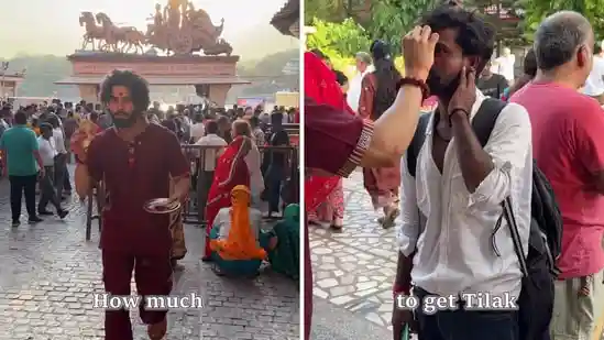 Man earns ₹2,350 in 3 hours by applying tilak to strangers in Rishikesh
