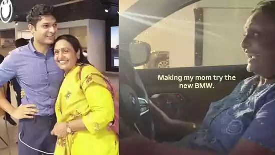 Man films mother’s reaction as she gets behind the wheel of his new BMW