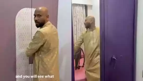 Man shows almirah placed inside wardrobe in viral video