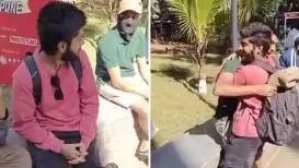 An Instagram user has gone viral after documenting his friend's reaction to meeting him after he undertook a 12,800-kilometre (8,000-mile) journey from the