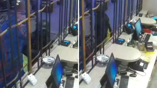 Masked man in security-style jacket robs casino at gunpoint in viral video