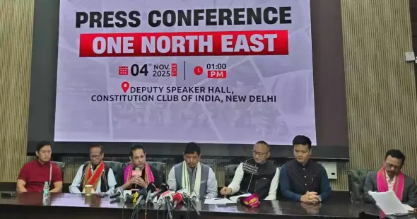 Meghalaya Chief Minister Conrad Sangma, TIPRA Motha's Pradyot Debbarma, former Bharatiya Janata Party Spokesperson Mmhonlumo Kikon and former Congress leader