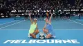 Fourth seeds Elise Mertens and Zhang Shuai won the Australian Open women's doubles title on Saturday with a 7-6(4) 6-4 victory over Anna Danilina and