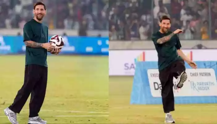 Lionel Messi arrived in Delhi on Monday ahead of his visit to the Arun Jaitley Stadium, where he will felicitate Minerva Academy's trophy-winning teams