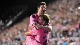 Despite the absence of striker Luis Suarez, who was suspended last week for his violent on-field conduct, Lionel Messi's brilliance alone powered Inter Miami